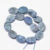 Oval Electroplated Natural Druzy Quartz Crystal Beads Strands G-A142-02B-2