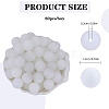 80Pcs Round Silicone Focal Beads SIL-SZ0001-24-18-2