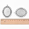Antique Silver Plated Mixed Shapes Alloy Pendant Cabochon Settings PALLOY-X0031-AS-3