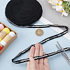 10 Yards Black Nylon Ribbon SRIB-WH0012-09B-3