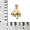 Brass Micro Pave Clear Cubic Zirconia Pendants KK-M275-42G-3