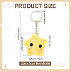 Polyester Keychains KEYC-WH0034-58-2