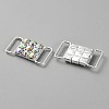 Brass Crystal Rhinestone Bikini Connectors/Buckle with Buttons. for Swimming Wear Bikini Decoration FIND-WH0161-67C-2