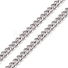 Tarnish Resistant Adjustable 304 Stainless Steel Curb Chains Necklaces Making AJEW-JB01215-01-3