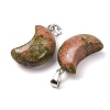 Natural Unakite Pendants G-F820-02L-24-3