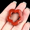 Natural Red Jasper Hollow Flower Pendants PW-WG95796-04-1