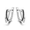 925 Sterling Silver Hoop Earrings EJEW-BB35519-1