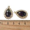 Natural Purple Fluorite Faceted Teardrop Pendants G-I375-01G-10-3