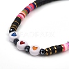 Handmade Polymer Clay Heishi Beads Stretch Bracelets BJEW-JB05307-05-2