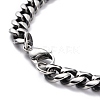 Men's Retro 304 Stainless Steel Curb Chain Bracelets BJEW-I293-12AS-3