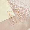 20Pcs Brass Spiral Oval Dangle Earrings EJEW-BC0001-11-4