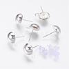 Iron Stud Earring Findings IFIN-F136-6mm-08S-1