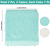 2Pcs 2 Colors Square Acrylic Fibers Carpet Mat AJEW-CN0003-11A-2