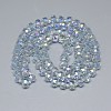 Electroplate Glass Beads Strands EGLA-Q083-8mm-A07-2