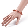 Natural Red Agate Chips Beaded Jewelry Set X-SJEW-JS01232-04-3