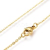 Brass Micro Pave Clear Cubic Zirconia Pendant Necklaces NJEW-A127-04G-3