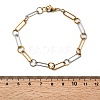 304 Stainless Steel Oval Link Chain Bracelets for Women LS-BJEW-D377-01B-5
