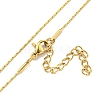 Ion Plating(IP) 304 Stainless Steel Boston Link Chain Necklaces NJEW-R266-06G-2