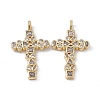 Brass Clear Cubic Zirconia Pendants KK-E068-VA017-2-2