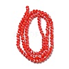 Electroplate Opaque Solid Color Crystal Glass Rondelle Beads Strands X-EGLA-F049A-06AB-2