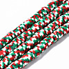 Handmade Polymer Clay Beads Strands CLAY-N008-010-H24-1