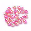 Rainbow Acrylic Imitation Pearl Beads OACR-R065-8mm-A04-1