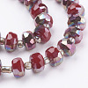 Electroplate Opaque Glass Beads Strands X-EGLA-E051-HR8mm-A01-3