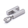 Non-Tarnish 304 Stainless Steel Letter Pendants STAS-H127-H-P-3