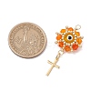 Glass Seed Beaded Evil Eye Pendants PALLOY-MZ00628-02-2