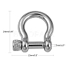 304 Stainless Steel D-Ring Anchor Shackle Clasps X-STAS-M267-01-3