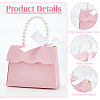 Trapezoid Paper Gift Box with Plastic Imitation Pearl Handles CON-WH0092-65B-4