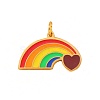 Pride 304 Stainless Steel Enamel Pendants STAS-B079-01G-07-1