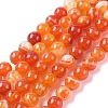 Natural Striped Agate/Banded Agate Beads Strands X-G-G582-6mm-62-1