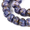 Opaque Baking Paint Glass Beads Strands GLAA-Q110-03A-15-3