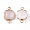 Natural Rose Quartz Links connectors G-S344-69L-2