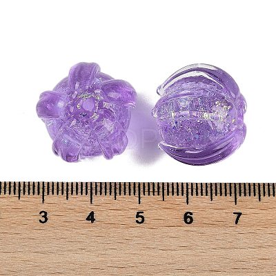 Handmade Gold Foil Lampwork Glass Beads FOIL-K003-03B-1