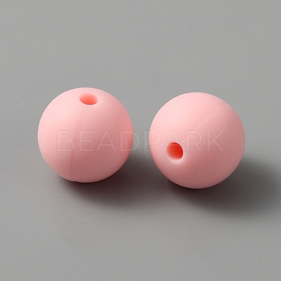 Round Food Grade Eco-Friendly Silicone Beads SIL-WH0012-037C-1