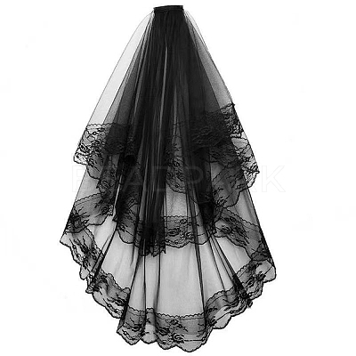 Polyester Bridal Veils AJEW-H145-88A-1
