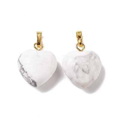 Natural Howlite Pendants G-I311-A31-G-1