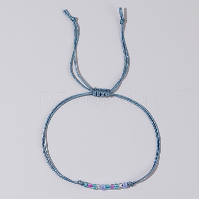 Adjustable Glass Seed Beaded Friendship Braided Bracelets for Daily Wear and Gifts BE2039-12-1