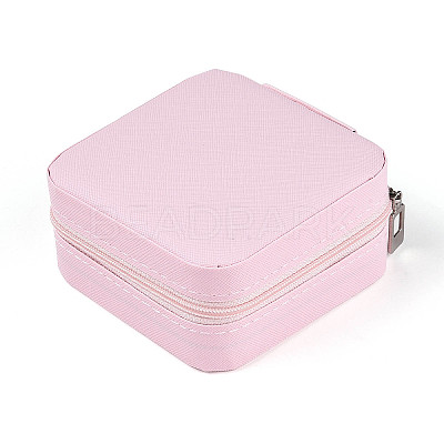 Square PU Leather Jewelry Set Box PAAG-PW0012-05B-1