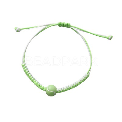 Sports Theme Waxed Cord Braided Bracelets FS-WG8B70B-04-1