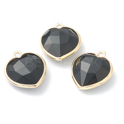Natural Obsidian Pendants G-B009-03G-E-1
