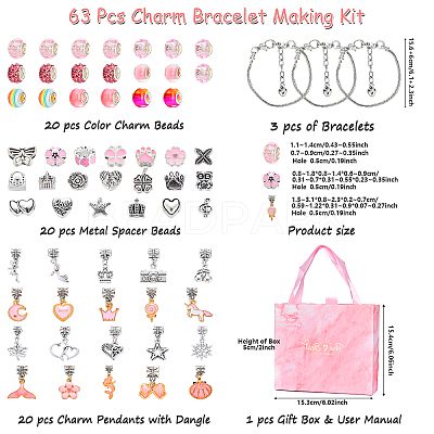 DIY European Bracelet Making Kits DIY-YWC0006-02A-1
