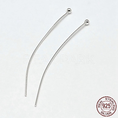 925 Sterling Silver Ball Head Pins STER-F018-03M-03-1