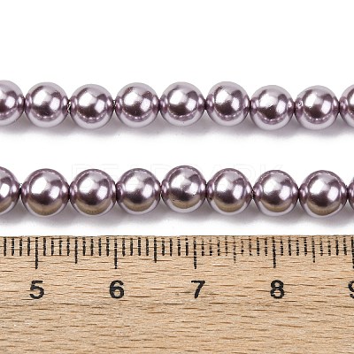Electroplated Shell Pearl Beads Strands BSHE-G041-6mm-02-1