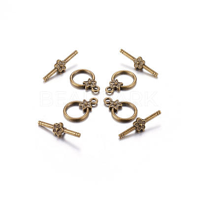 Tibetan Style Alloy Toggle Clasps MLF1075Y-NF-1