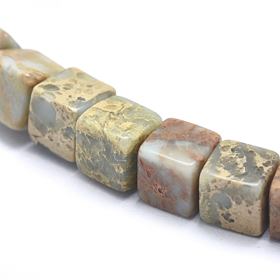 Natural Aqua Terra Jasper Beads Strands G-I213-01-6mm-1