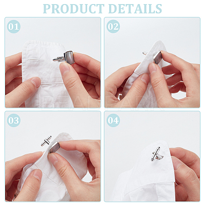 2 Pairs 2 Styles Natural Shell Cufflinks for Men FIND-WR0010-95-1