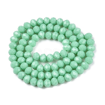Opaque Solid Color Imitation Jade Glass Beads Strands EGLA-A044-P6mm-D14-1